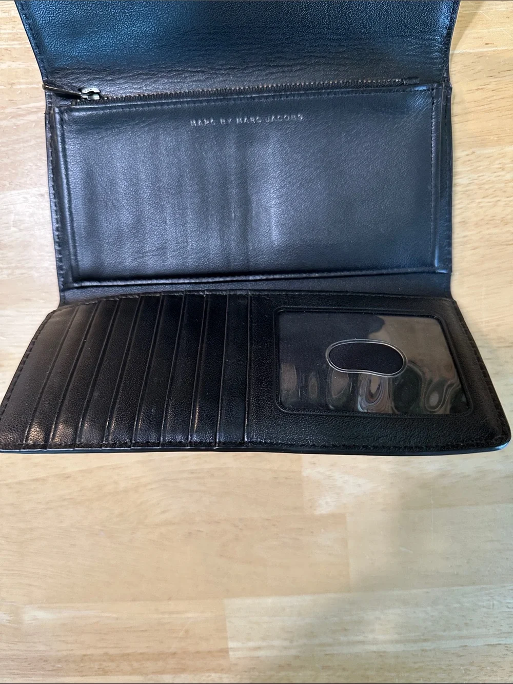 Marc by Marc Jacobs Black Leather Foldover Wallet